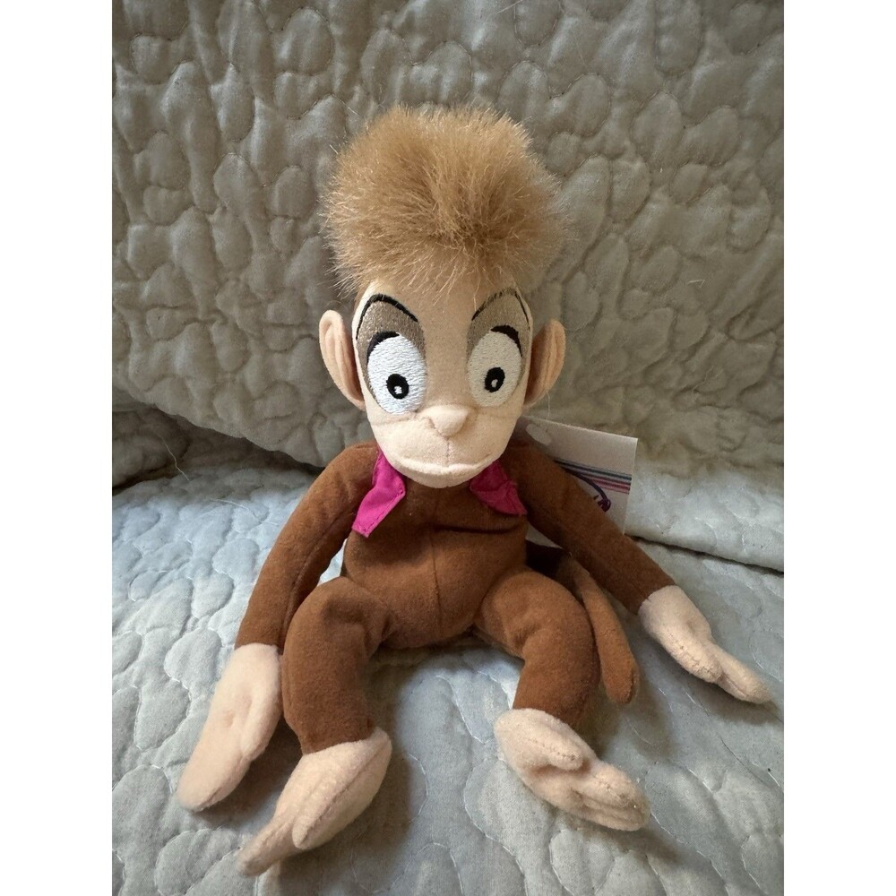 Disney Store Abu Bean Bag Plush Aladdin Monkey w/ Tags Disney Parks Vintage